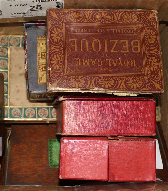 De La Rue playing cards and other games, a painting box